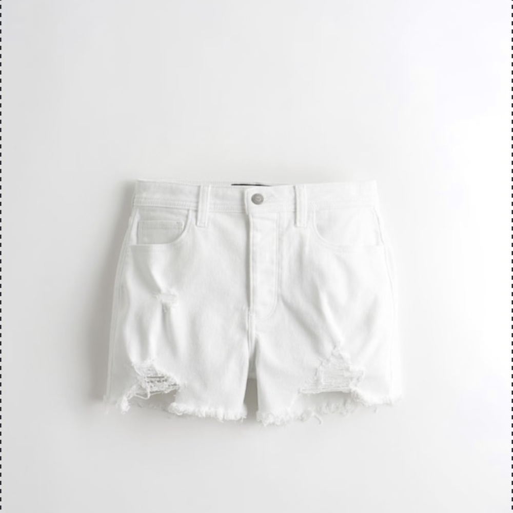 Hollister White Mom Jean shorts